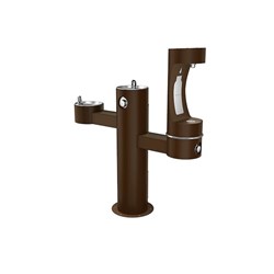 Elkay Outdoor ezH2O Lower Bottle Filling Station Tri-Level Pedestal Non-Filtered Non-Refrigerated FR Brown ,