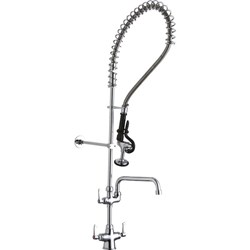 Lk543Af10Lc Elkay Single Hole Concealed Deck Mount Faucet 44 In Flexible Hose With 1.2 Gpm Spray Head + 10 In Arc Tube Spout 2 In Lever Handles ,094902775890