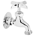 Elkay Commercial Service/ Utility Single Hole Wall Mount Faucet with Hose End Chrome ,