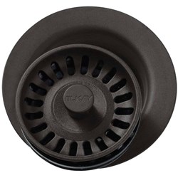 Elkay Polymer 3-1/2&quot; Disposer Flange With Removable Basket Strainer And Rubber Stopper Mocha ,LKQD35MC
