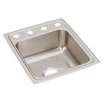 Lr1720Os4 Elkay Lustertone Classic Stainless Steel 17&quot; X 20&quot; X 7-5/8&quot;, Os4-Hole Single Bowl Drop-In Sink ,
