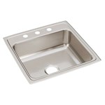 LR22223 18 Gauge Stainless Steel 22X22X7.625 Single Bowl Top Mount Kitchen Sink ,