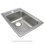 Lrad1522653 Elkay Residential Lustertone Classic Stainless Steel 15 In X 22 In X 6-1/2 In Single Bowl Drop-In Ada Sink ,