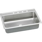 Lradq3122554 Elkay Lustertone Classic Stainless Steel 31&quot; X 22&quot; X 5-1/2&quot;, 4-Hole Single Bowl Drop-In Ada Sink With Quick-Clip ,