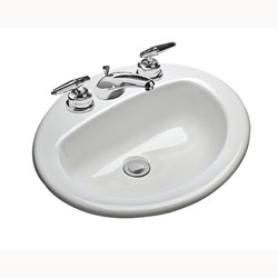 237-4 Mansfield MS Oval White Drop-In Bathroom Sink ,237-4,2374,237-4,2374,820-94,82094,MAN2374