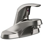 P4L-505BNF Single Handle 4 in Centerset Lavatory Faucet, 50/50 Push Pop Up, Washerless, 1.2 GPM Brush Nickel ,