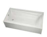 105520-L-000-001 Maax Exhibit Ifs 59.75 in X 32 in Alcove Bathtub With Left Dra in White ,