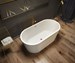 106384-000-001 Maax Louie 5829 58.25 in X 28.875 in Freestanding Bathtub With Center Dra in White - MAX106384000001