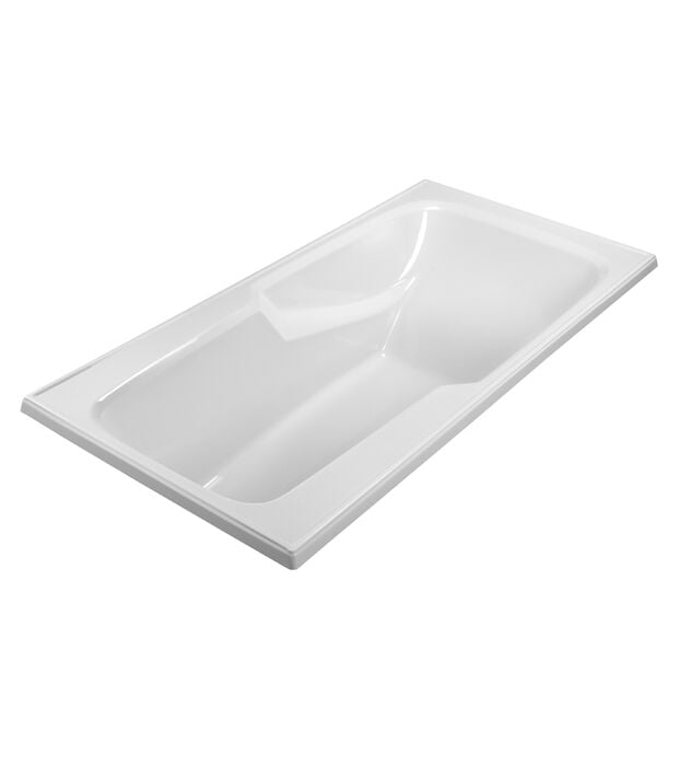 MBSrr7136E White Soaking End Drain 71X36X19 Bic Acrylic Tub 