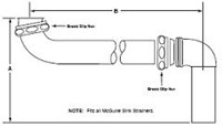 1152wc Mcguire Cp Widetop Grid Sink Str W/offset Tailpiece 
