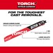48-00-5263 Milwaukee 12&amp;quot; 7Tpi The Torch With Nitrus Carbide For Cast Iron Sawzall Blade 1Pk - MIL48005263