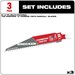 48-00-5341 Milwaukee 6&amp;quot; 6 Tpi The Wrecker With Carbide Teeth Sawzall Blade 3Pk - MIL48005341