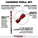 48-20-9057 7Pc. Large Shockwave Carbide Hammer Drill Bit Kit - MIL48209057