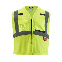 48-73-5112 Class 2 High Visibility Yellow Mesh Safety Vest ,045242594900