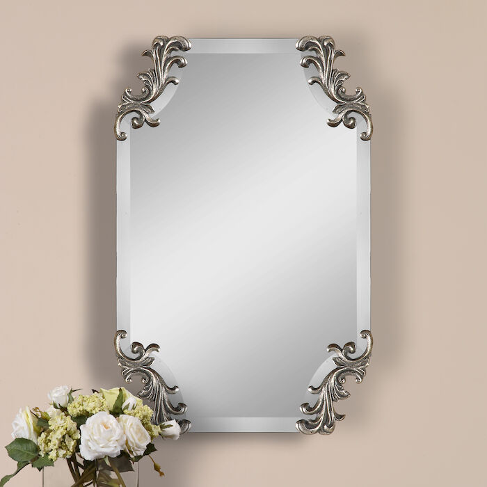 08087 Uttermost Andretta Baroque Silver Mirror - UTT08087