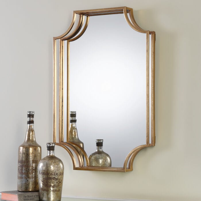 09123 Uttermost Lindee Gold Wall Mirror - UTT09123