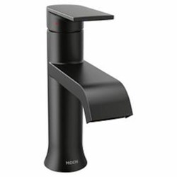 Matte black one-handle bathroom faucet ,