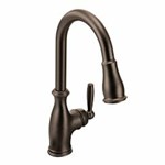 Oil rubbed bronze one-handle pulldown kitchen faucet ,