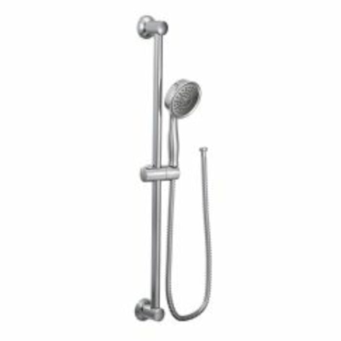 3668EP Polished Chrome Slide Bar 1-Function Handshower 