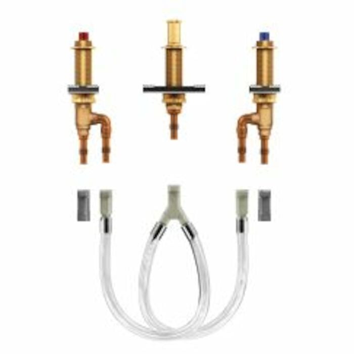 4793 2-Handle 3-Hole Roman Tub Adjustable Rough-In Valve 1/2 In Cpvc Pex Connection Tub Valve, Roman Tub Valve, Adjustable Spout Shank Tub Valve, Metal Tub Valve, MOEN Roman Tub Valve, MOEN, Two Handle Roman Tub Valve Adjustable 1/2 in. CPVC PEX Connection, 4793