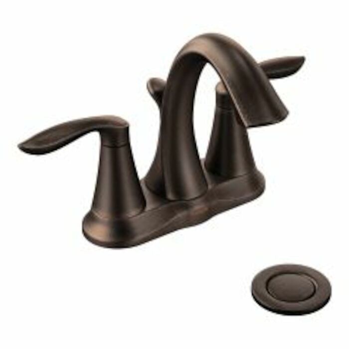 6410ORB Eva 4 In Centerset 2-Handle High-Arc Bathroom Faucet In Oil Rubbed Bronze Two-handle bathroom faucet