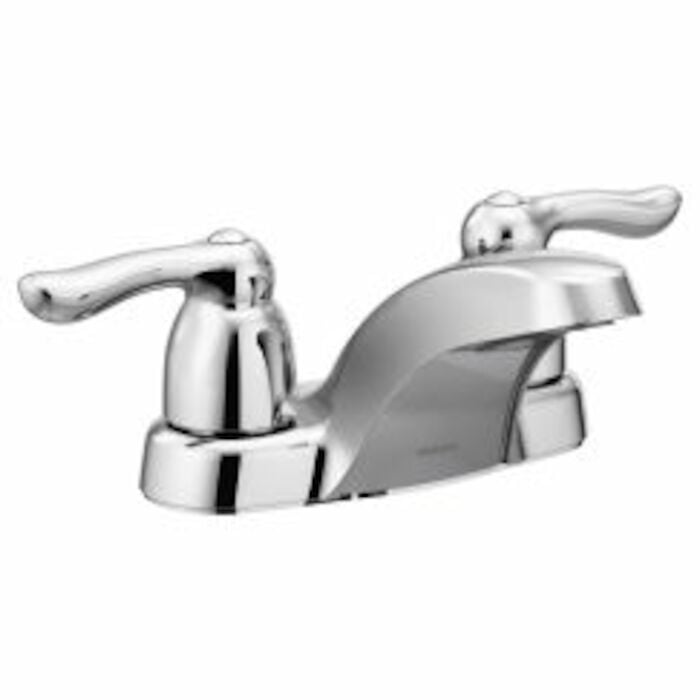 64922 CHROME TWO-HANDLE LOW ARC BATHROOM FAUCET Two-handle bathroom faucet