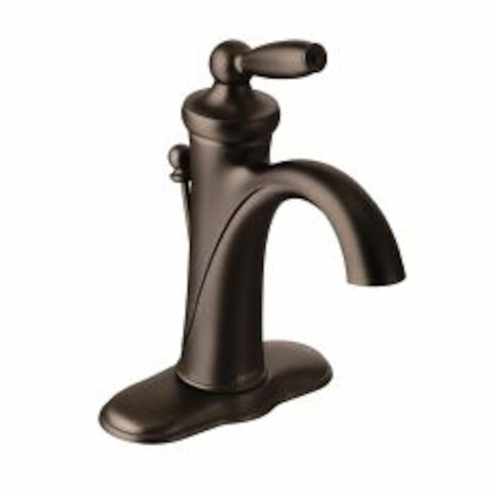 6600ORB Brantford Single Hole Single Handle Low-Arc Bathroom Faucet In Oil-Rubbed Bronze Moen, Brantford 4 in. 1-Handle Low-Arc Bathroom Faucet in Oil-Rubbed Bronze, 6600ORB