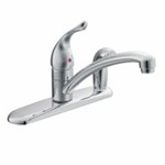 Chrome one-handle kitchen faucet ,