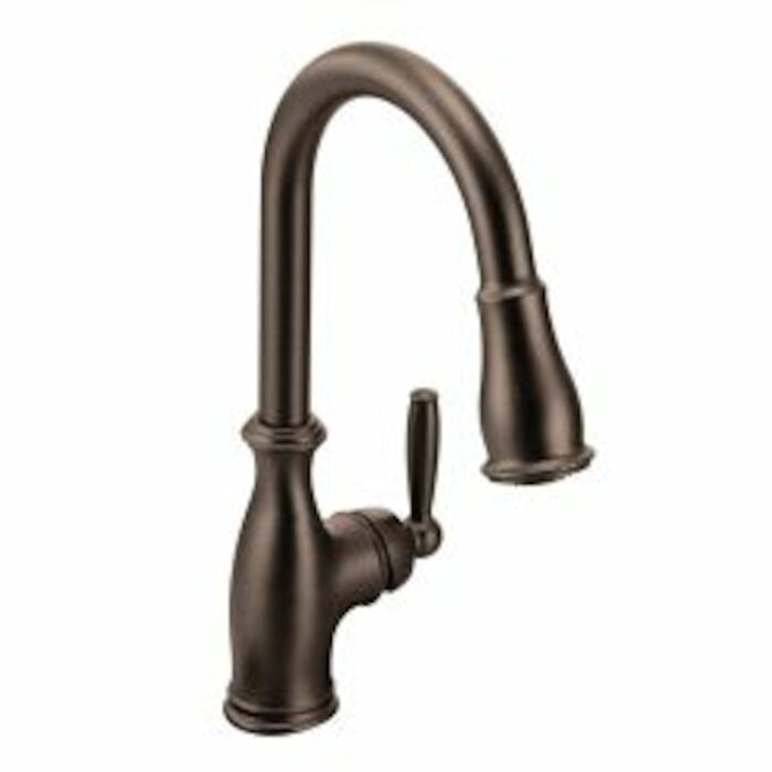 7185ORB Brantford Single-Handle Pull-Down Sprayer Kitchen Faucet With Reflex In Oil Rubbed Bronze MOEN, Brantford Single Handle High Arc Pulldown Kitchen Faucet in Oil Rubbed Bronze, 7185ORB