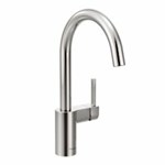 Chrome one-handle kitchen faucet ,