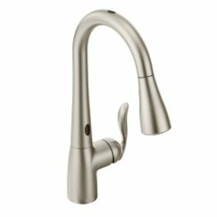 7594ESRS Arbor Single-Handle Pull-Down Sprayer Touchless Kitchen Faucet With Motionsense In Spot Resist Stainless Moen, Arbor Single Handle Pulldown Faucet featuring MotionSense in Spot Resist Stainless, 7594ESRS