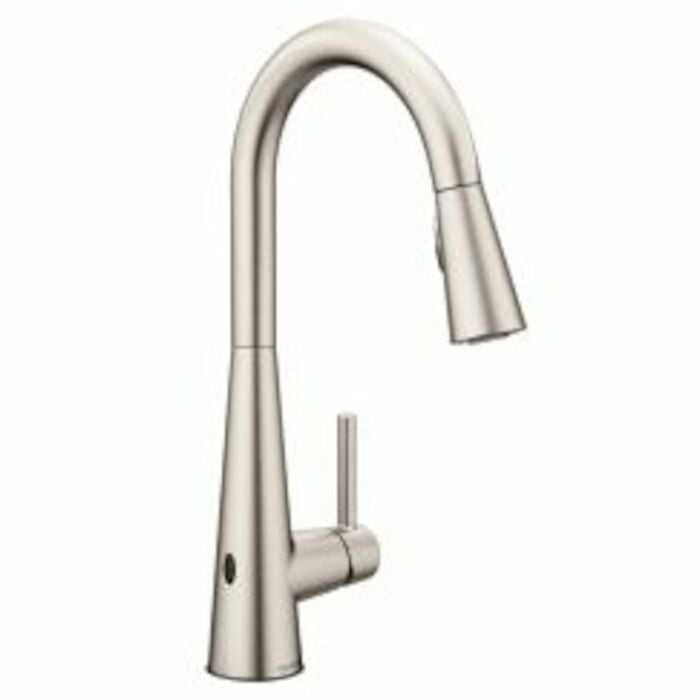 7864EWSRS Sleek Touchless Single-Handle Pull-Down Sprayer Kitchen Faucet With Motionsense Wave In Spot Resist Stainless 