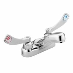 8215 Moen Chrome ADA Lead Free 4 in Centerset 2 or 3 Hole 2 Handle Bathroom Sink Faucet 2.2 gpm ,