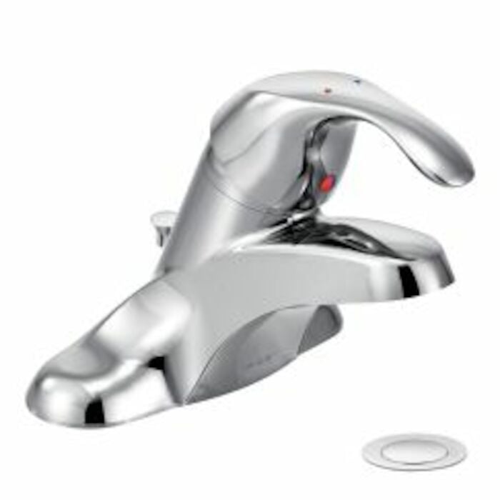 8432 4 in Centerset Single-Handle Bathroom Faucet in Chrome with Metal Drain sembly Commercial Lavatory