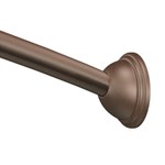 Old world bronze adjustable curved shower rod ,