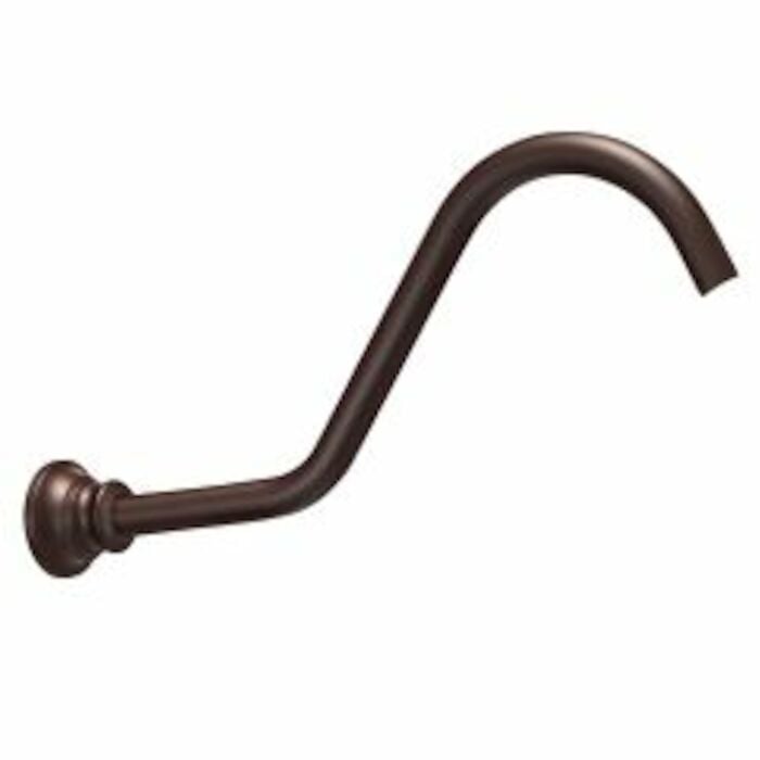 S113ORB 14 in Metal Oil Rubbed Bronze Wall Shower Arm With Flange ShowHouse, Waterhill, Shower Arm, Oil-Rubbed Bronze Finish, Brass construction, Bathroom hardware, Bathroom faucets