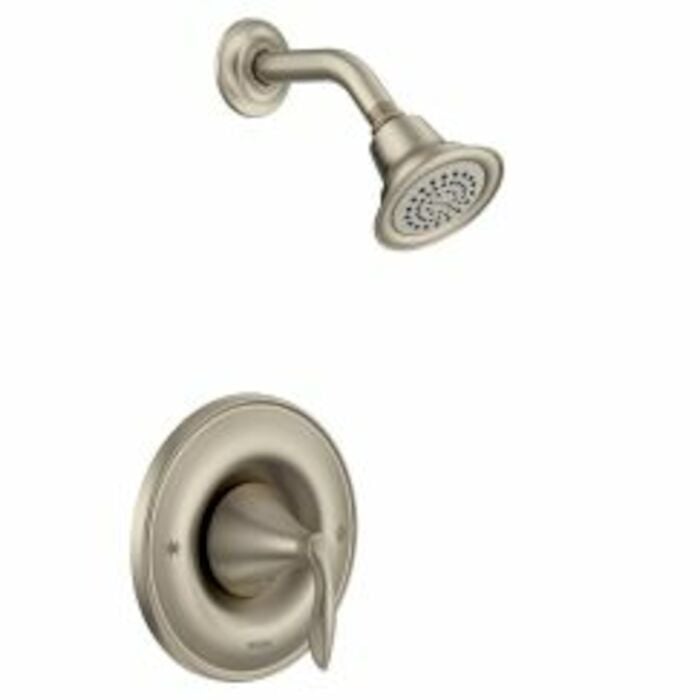 T2132BN Eva Single-Handle 1-Spray Positemp Shower Faucet Trim Kit In Brushed Nickel Valve Sold Separately kit, nickel kit, trim kit, nickel trim kit, shower kit, shower trim kit, bath kit, bath trim kit, MOEN kit, MOEN trim kit