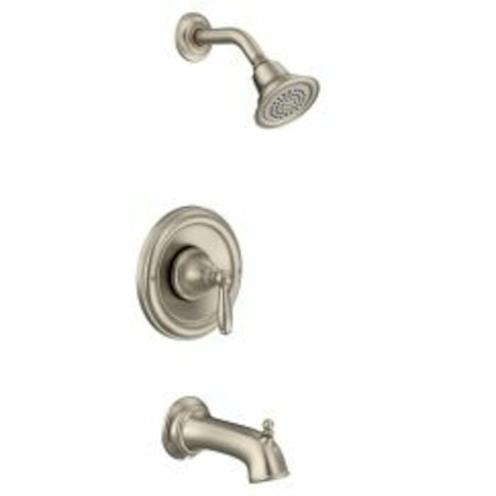 T2153BN Brantford Single-Handle 1-Spray Posi-Temp Tub And Shower Faucet Trim Kit In Brushed Nickel Valve Not Included MS International, Brantford Posi-Temp, Shower Trim, Brushed Nickel Finish, Bathroom Faucets, Bathroom Fixtures, Bathroom Plumbing