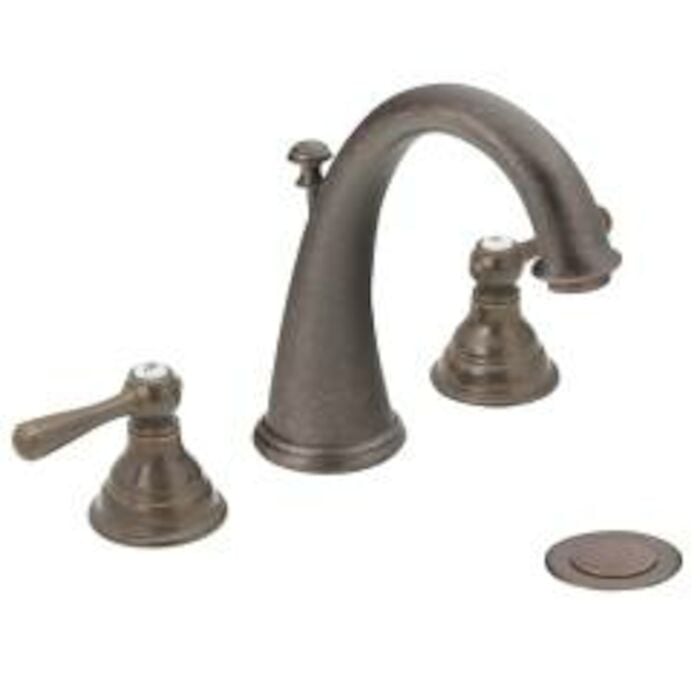 T6125ORB Kingsley 8 In Widespread 2-Handle High-Arc Bathroom Faucet Trim Kit In Oil Rubbed Bronze Valve Not Included Moen, Kingsley 2-Handle Lavatory Faucet in Oil Rubbed Bronze Trim Only, T6125ORB