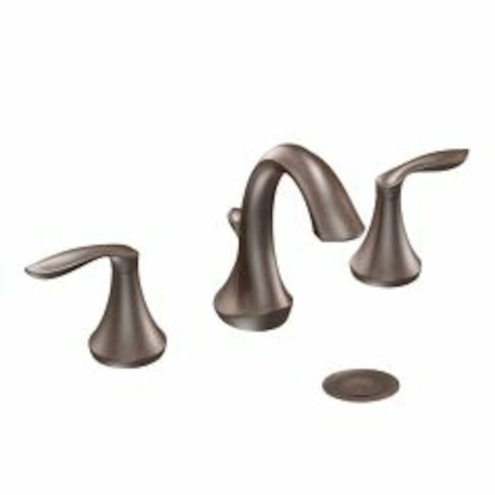 T6420ORB Eva 8 In Widespread 2-Handle High-Arc Bathroom Faucet Trim Kit In Oil Rubbed Bronze Valve Not Included MOEN, Eva Widespread Bathroom Faucet in Oil Rubbed Bronze, T6420ORB