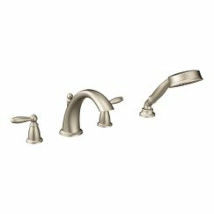 T924BN Brantford Brushed Nickel 2 Handle Deck Mount Trim Kit 