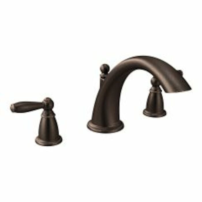 T933ORB Brantford 2-Handle Deck-Mount Roman Tub Faucet Trim Kit In Oil Rubbed Bronze Valve Not Included MOEN, Brantford Roman Tub Faucet Trim in Oil Rubbed Bronze, T933ORB