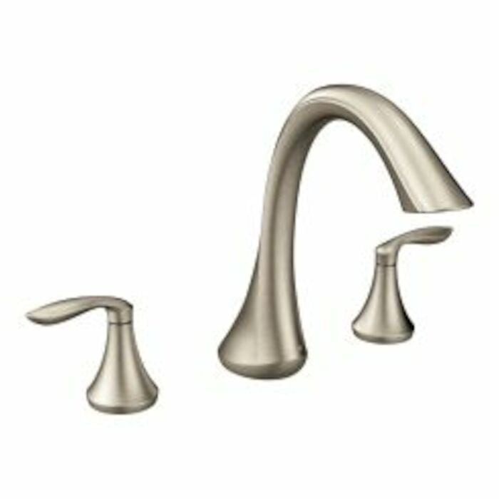 T943BN Eva 2-Handle Deck-Mount Roman Tub Faucet Trim Kit In Brushed Nickel Valve Not Included Roman tub faucet