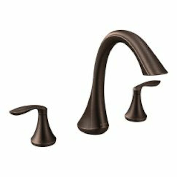 T943ORB Eva 2-Handle Deck-Mount Roman Tub Faucet Trim Kit In Oil-Rubbed Bronze Valve Not Included Moen, Eva Roman Tub Faucet Trim Only in Oil-Rubbed Bronze, T943ORB