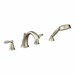 Brushed nickel two-handle roman tub faucet includes hand shower - MOET924BN