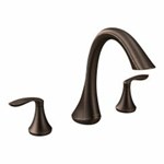 Oil rubbed bronze two-handle roman tub faucet ,