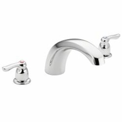 Chrome two-handle roman tub faucet ,