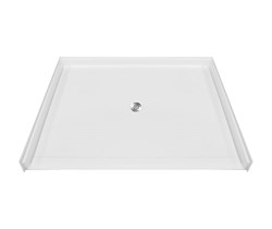MPB 6048 BF 1.125-WHG Praxis White Granite 5' AcrylX# barrier-free shower base with EasyBase#. ,