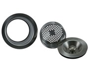 3-in-1 Complete Stopper & Strainer Unit Waste Disposer Trim – Extended Flange ,