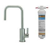 Point-of-Use Drinking Faucet with Contemporary Round Body &amp; Handle (90&#176; Spout) &amp; Mountain Pure&#174; Water Filtration System ,